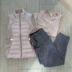 Lululemon Full Outfit Bundle (Vest, Joggers, Long Sleeve)